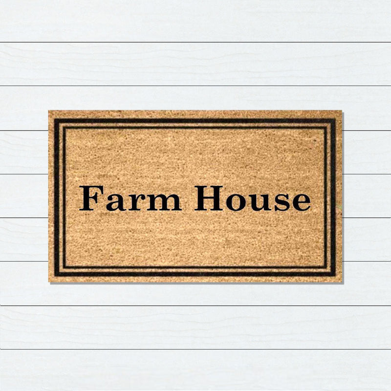 Farm Hous PVC Back Coir Doormat, 45x75cm - Doormats