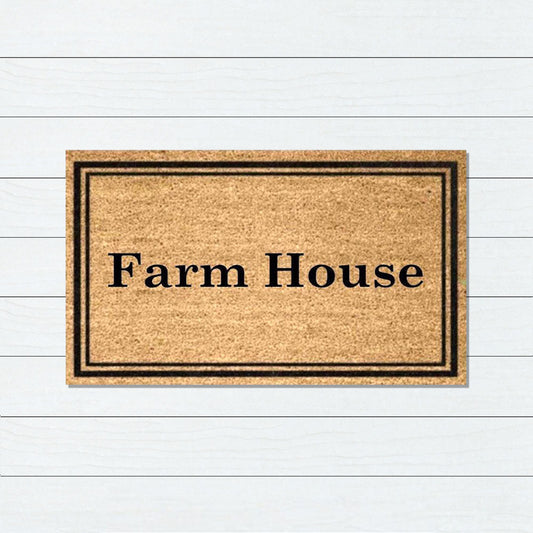 Farm Hous PVC Back Coir Doormat, 45x75cm - Doormats