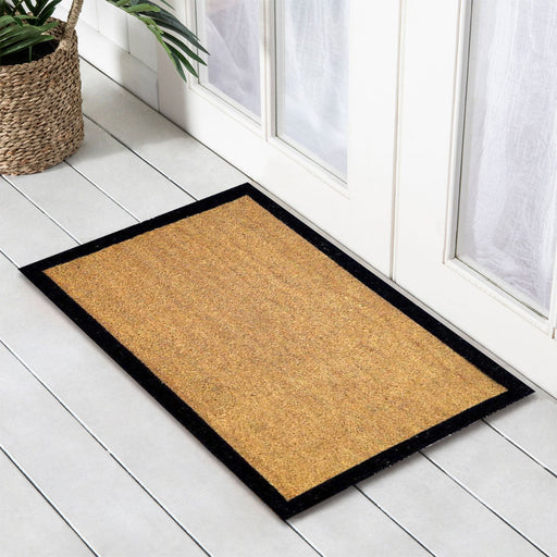 Border PVC Back Coir Doormat, 45x75cm - Doormats