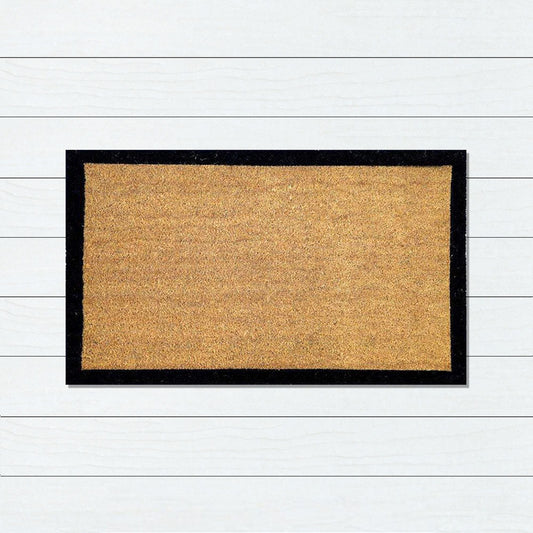 Border PVC Back Coir Doormat, 45x75cm - Doormats