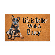 Blue Heeler Doormat 45x75cm – PVC Backed Coir Outdoor Mat - Doormats