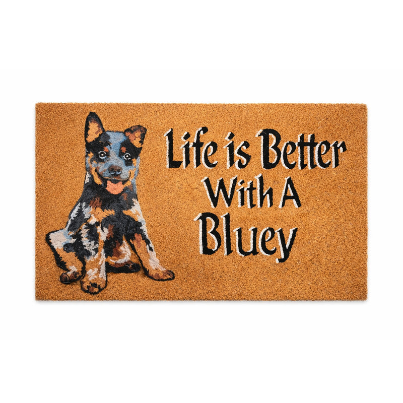 Blue Heeler Doormat 45x75cm – PVC Backed Coir Outdoor Mat - Doormats