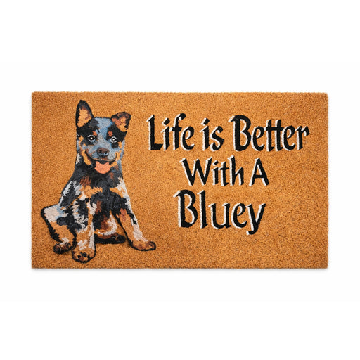 Blue Heeler Doormat 45x75cm – PVC Backed Coir Outdoor Mat - Doormats