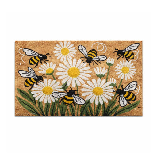 Daisy's Bees PVC Backed Coir Doormat, 45x75cm - Doormats.com.au