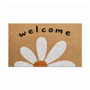 Large Daisey's Welcome PVC Backed Coir Doormat, 45x75cm - Doormats.com.au