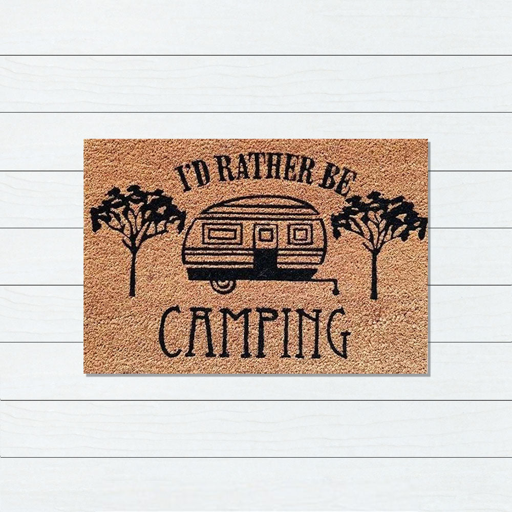 Rather Be Camping Latex Coir Doormat, 40x55cm - Doormats