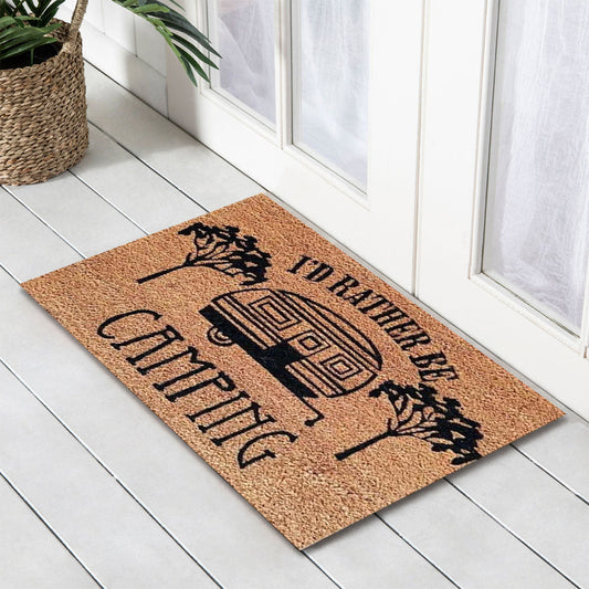 Rather Be Camping Latex Coir Doormat, 40x55cm - Doormats