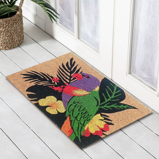 Lorikeet Latex Coir Doormat, 40x55cm - Doormats