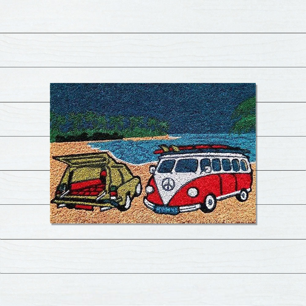 VW's Beach Latex Coir Doormat, 40x55cm - Doormats
