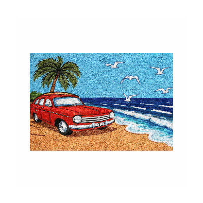 Red EH Surf Latex Coir Doormat, 40x55cm - Doormats.com.au