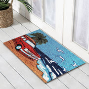Red EH Surf Latex Coir Doormat, 40x55cm - Doormats