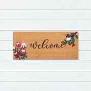 Blue Wren Welcome Wide Coir Doormat, 45x110cm - Doormats