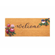 Blue Wren Welcome Wide Coir Doormat, 45x110cm - Doormats.com.au