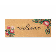 Native Flowers Welcome Wide Coir Doormat, 45x110cm - Doormats
