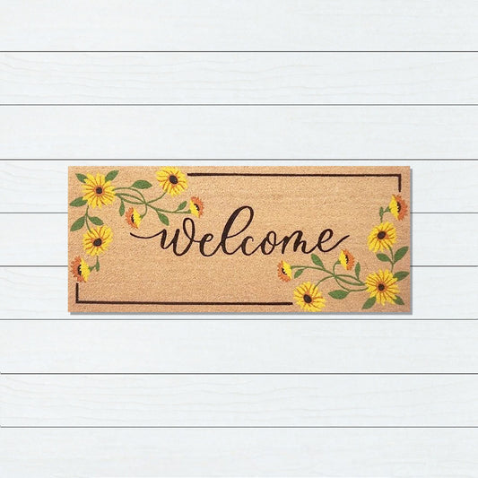 Daiseys Welcome Wide Coir Doormat, 45x110cm