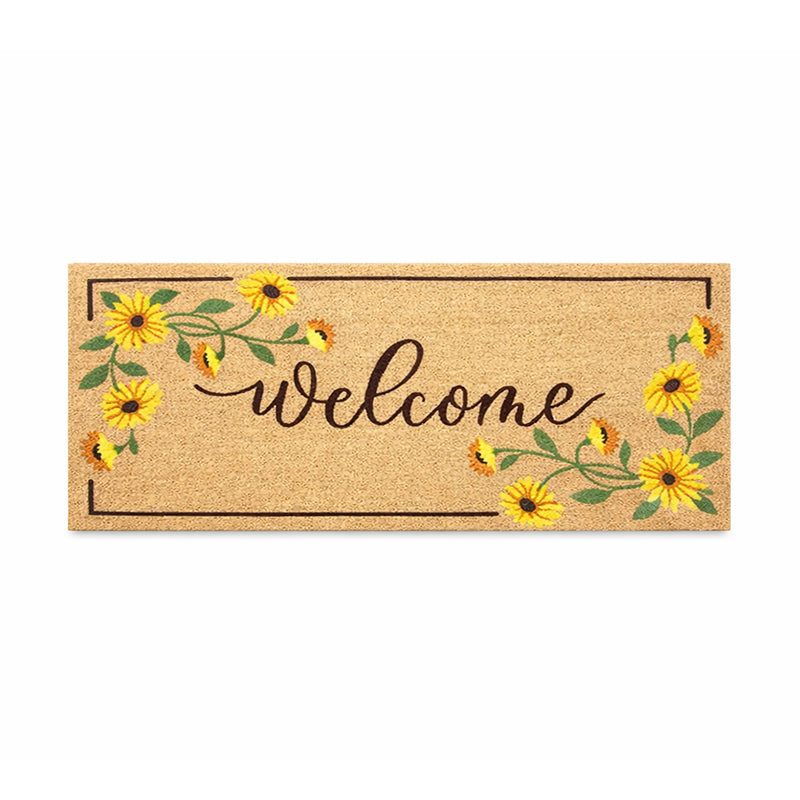 Daiseys Welcome Wide Coir Doormat, 45x110cm - Doormats