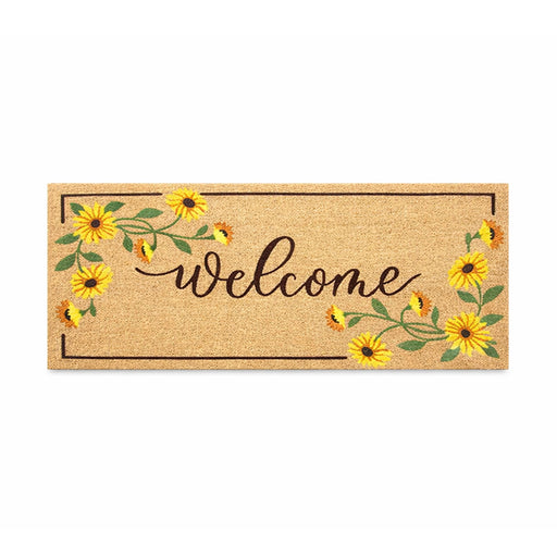Daiseys Welcome Wide Coir Doormat, 45x110cm - Doormats