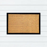 Black Border Coir Doormat, 60x90cm - Doormats