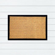 Thick Black Border Coir Doormat, 60x90cm - Doormats.com.au