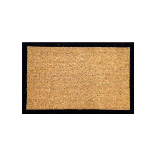Thick Black Border Coir Doormat, 60x90cm - Doormats.com.au