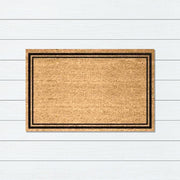 Double Black Border Coir Doormat, 60x90cm - Doormats