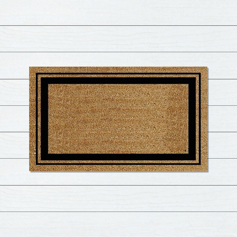 Fat Border PVC Back Coir Doormat, 58x89cm - Doormats