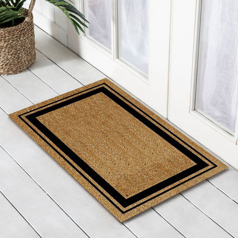 Fat Border PVC Back Coir Doormat, 58x89cm - Doormats