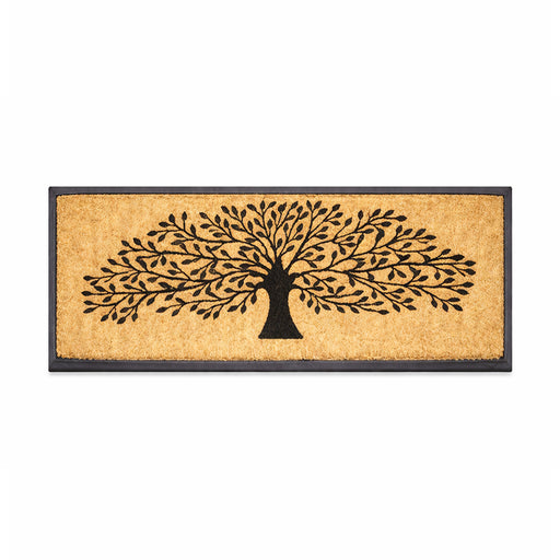 Tree of Life Wide Rubber & Coir Doormat, 45x120cm - Doormats