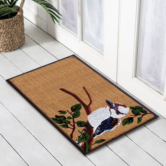 Kookaburra Rubber & Coir Doormat, 76x120cm - Doormats