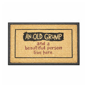 An Old Grump, Bevelled Rubber & Coir Doormat, 40x70cm - Doormats.com.au