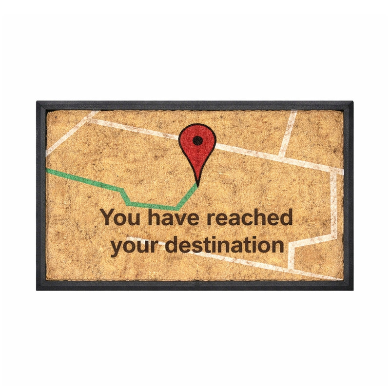 You Have Arrived, Bevelled Rubber & Coir Doormat, 40x70cm - Doormats.com.au