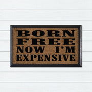 Black Born Free Rubber & Coir Doormat 40x70cm, Door Mats, Ozark Home 