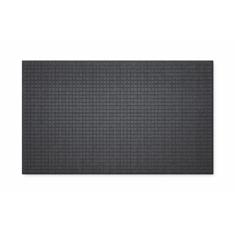 Black beveled rubber and coir door mat with "An Old Grump" design, 40x70cm, from Solemate, for outdoor or indoor use.