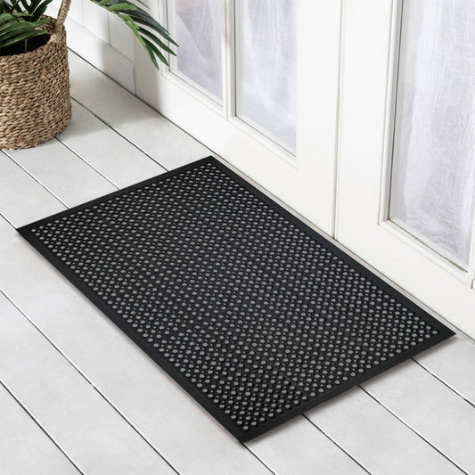 Rubber Honeycomb Edge Doormat, 60x90 cm, Doormats, Ozark Home 