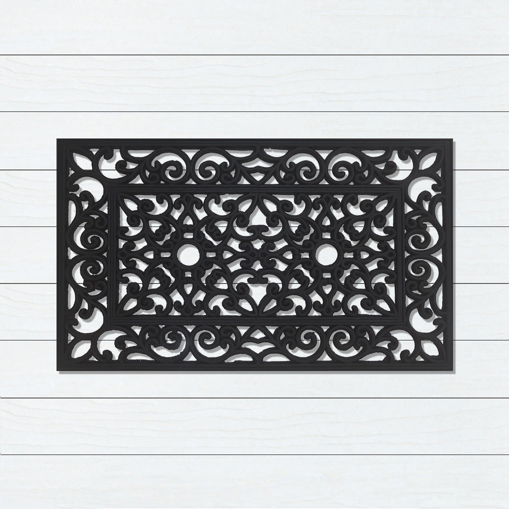 Rubber Wrought Iron 40x60cm, Doormats, Ozark Home 