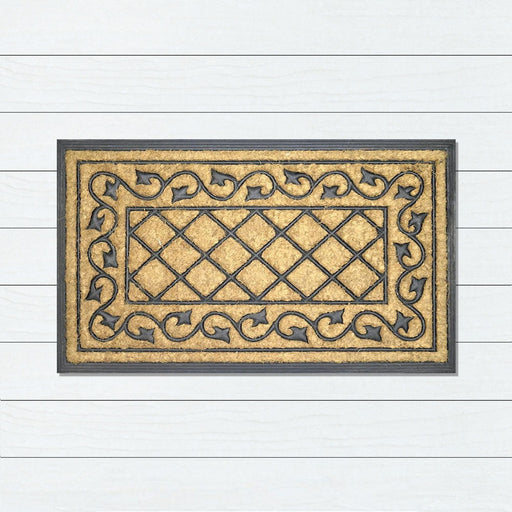 Crosses Rubber & Coir Doormat, 45x75cm - Ozark Home