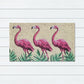 Flamingos PVC Backed Doormat, 45x75cm - Ozark Home