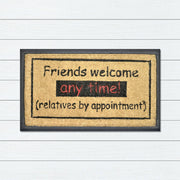 Friends Welcome Anytime, Bevelled Coir Doormat, 40x70cm - Ozark Home