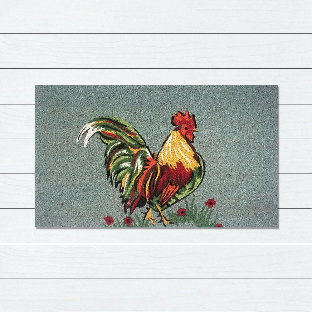 Rooster PVC Backed Doormat, 45x75cm - Ozark Home