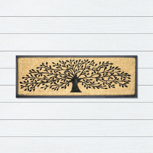 Tree of Life Wide Rubber & Coir Doormat, 45x120cm - Ozark Home