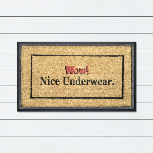 Wow Nice Underwear, Bevelled Coir Doormat, 40x70cm - Ozark Home