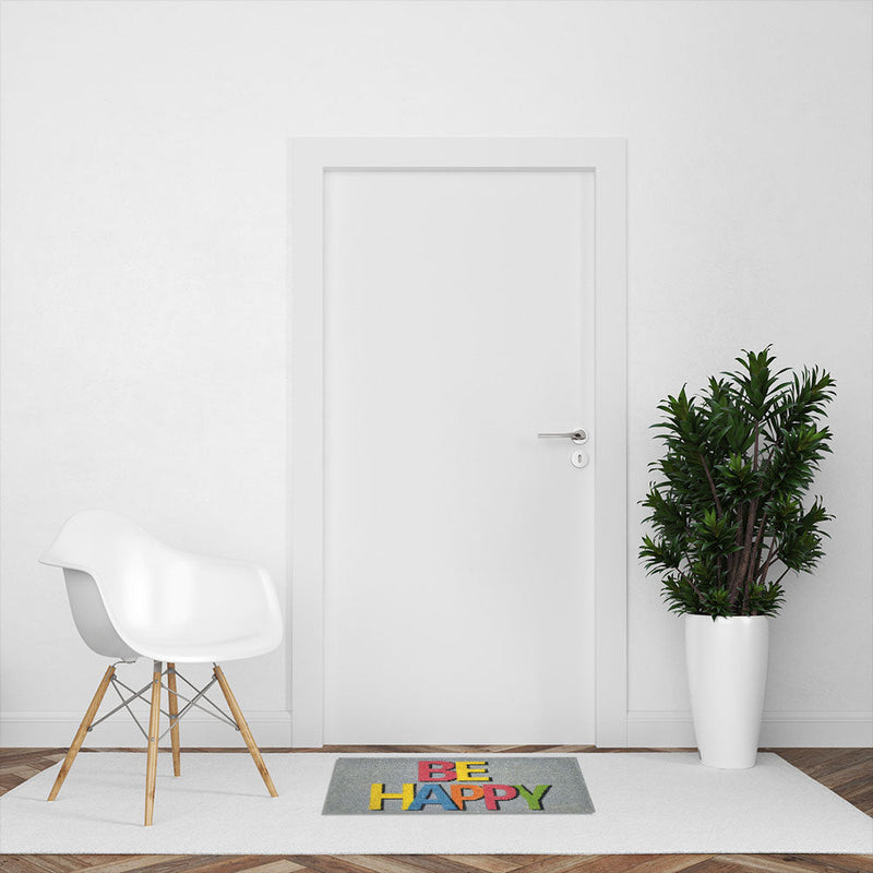 Be Happy, PVC Backed Doormat, 50x80cm - Ozark Home